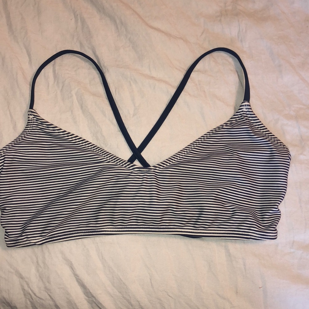 Striped bikini top
